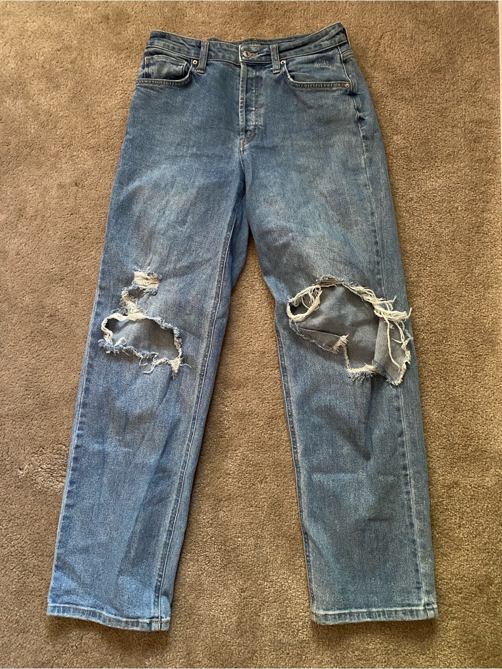 wild fable Light Blue Distressed Boyfriend Jeans